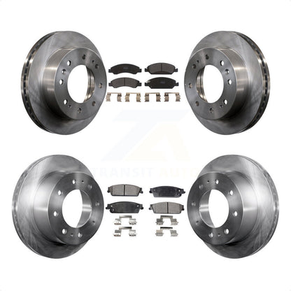 [Avant + Arrière] Kit de Disque et plaquette (semi-métallique) de frein pour 2011 Chevrolet Silverado 1500 Hybrid K8F-100829 par Transit Auto