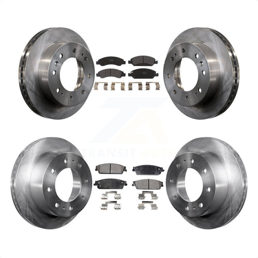 [Avant + Arrière] Kit de Disque et plaquette (semi-métallique) de frein pour 2011 Chevrolet Silverado 1500 Hybrid K8F-100829 par Transit Auto