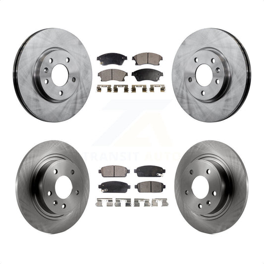 [Avant + Arrière] Kit de Disque et plaquette (semi-métallique) de frein pour Chevrolet Cruze Buick Verano Volt Orlando K8F-100831 par Transit Auto