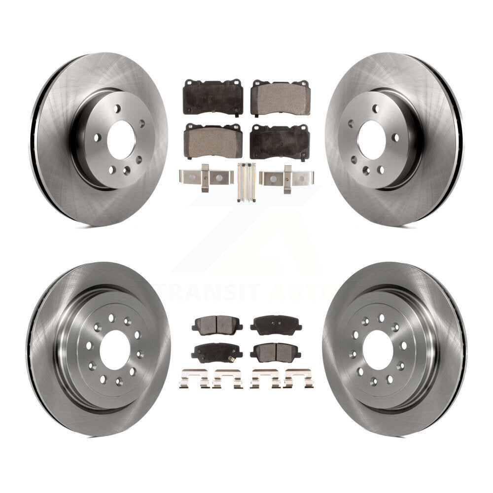 [Avant + Arrière] Kit de Disque et plaquette (semi-métallique) de frein pour 2013-2015 Cadillac ATS avec 321mm Diameter Rotor K8F-100835
