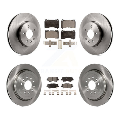 [Avant + Arrière] Kit de Disque et plaquette (semi-métallique) de frein pour 2013-2015 Cadillac ATS avec 321mm Diameter Rotor K8F-100835