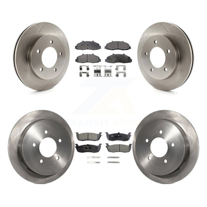 [Avant + Arrière] Kit de Disque et plaquette (semi-métallique) de frein pour Ford F-150 Heritage avec 5 Lug Wheels 4WD K8F-100843