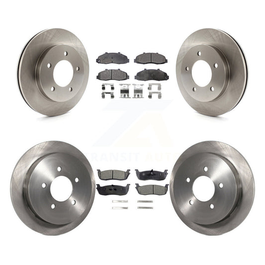 [Avant + Arrière] Kit de Disque et plaquette (semi-métallique) de frein pour Ford F-150 Heritage avec 5 Lug Wheels 4WD K8F-100843