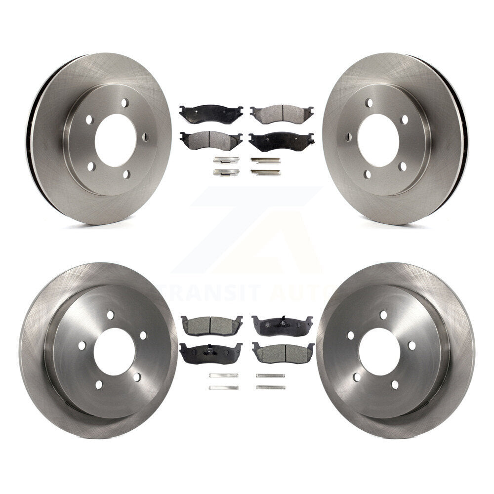[Avant + Arrière] Kit de Disque et plaquette (semi-métallique) de frein pour 1999-2001 Ford Expedition Lincoln Navigator avec 14mm Wheel Lugs 4WD K8F-100853