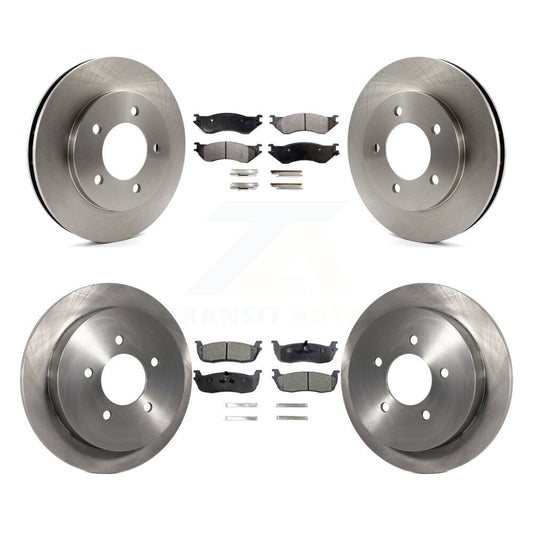 [Avant + Arrière] Kit de Disque et plaquette (semi-métallique) de frein pour 1999-2001 Ford Expedition Lincoln Navigator avec 14mm Wheel Lugs 4WD K8F-100853