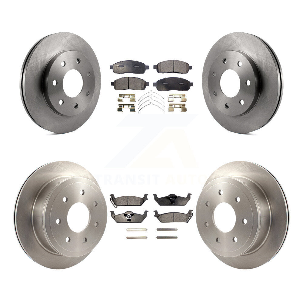 [Avant + Arrière] Kit de Disque et plaquette (semi-métallique) de frein pour Ford F-150 Lincoln Mark LT 4WD K8F-100864