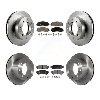 [Avant + Arrière] Kit de Disque et plaquette (semi-métallique) de frein pour Ford F-250 Super Duty F-350 avec Single Wheels 4WD K8F-100871