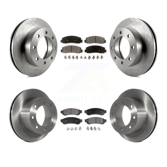 [Avant + Arrière] Kit de Disque et plaquette (semi-métallique) de frein pour Ford F-250 Super Duty F-350 avec Single Wheels 4WD K8F-100871