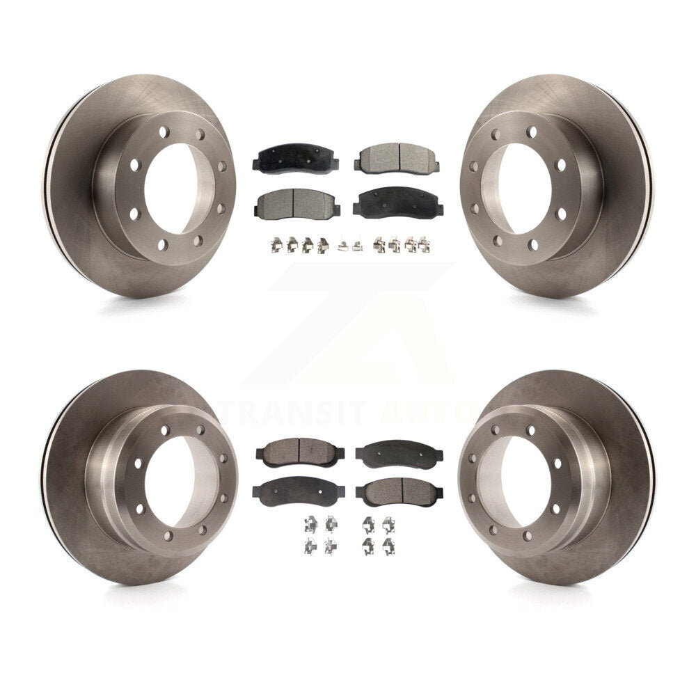[Avant + Arrière] Kit de Disque et plaquette (semi-métallique) de frein pour 2005-2007 Ford F-350 Super Duty 4WD avec Dual Wheels K8F-100879