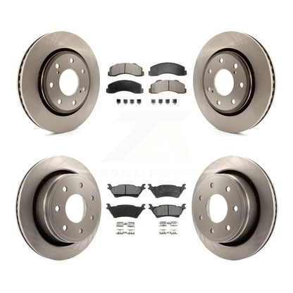 [Avant + Arrière] Kit de Disque et plaquette (semi-métallique) de frein pour 2012-2014 Ford F-150 avec 7 Lug Wheels K8F-100905