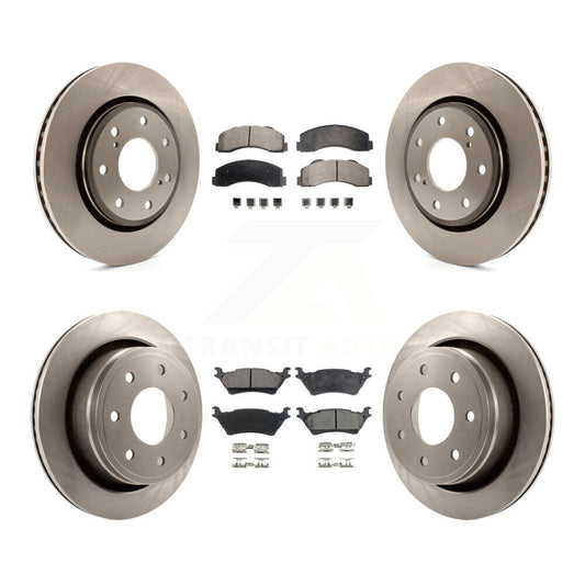 [Avant + Arrière] Kit de Disque et plaquette (semi-métallique) de frein pour 2012-2014 Ford F-150 avec 7 Lug Wheels K8F-100905