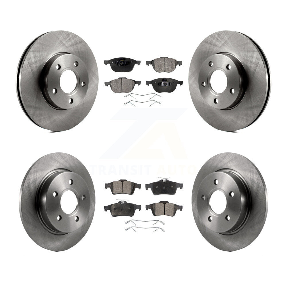 [Avant + Arrière] Kit de Disque et plaquette (semi-métallique) de frein pour Ford Focus K8F-100907
