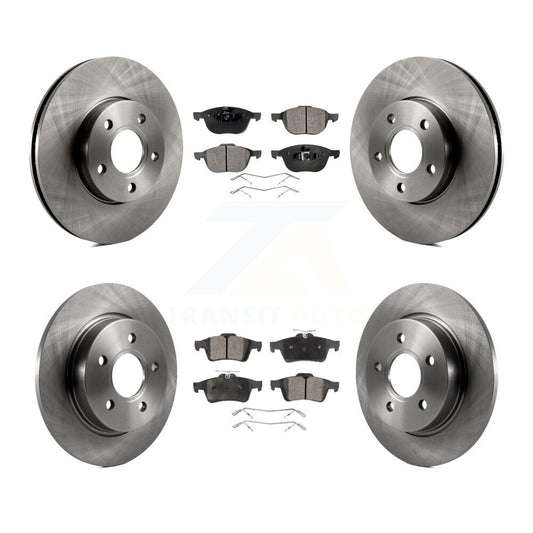 [Avant + Arrière] Kit de Disque et plaquette (semi-métallique) de frein pour Ford Focus K8F-100907