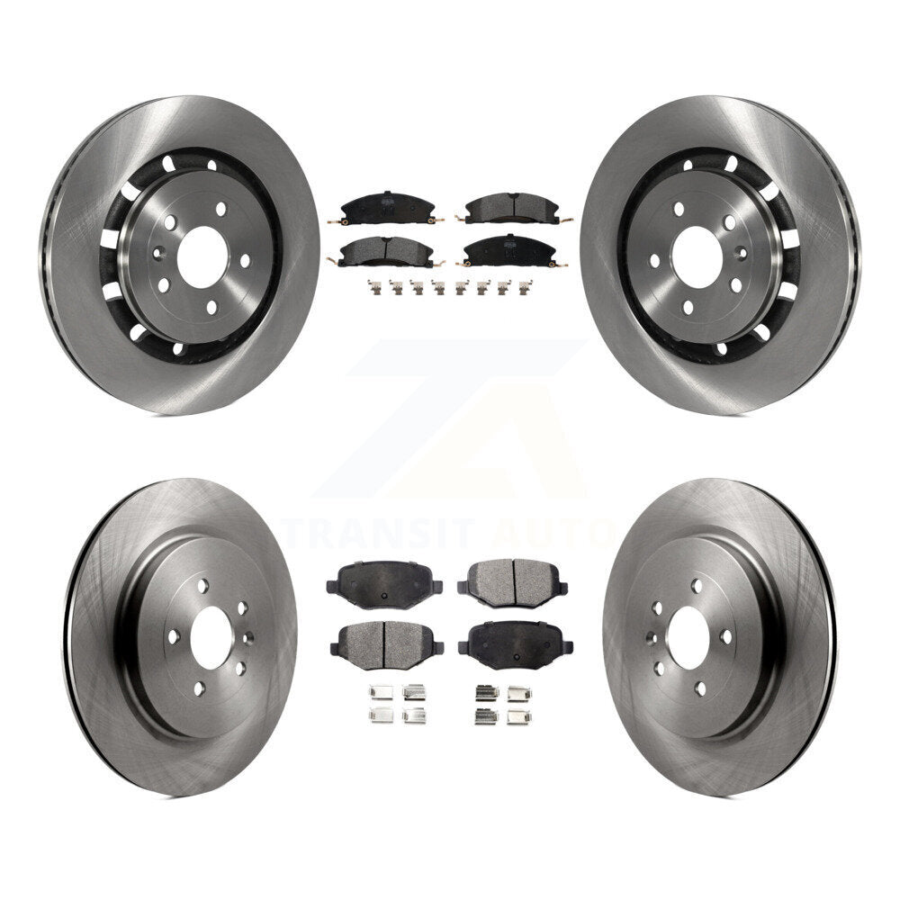 [Avant + Arrière] Kit de Disque et plaquette (semi-métallique) de frein pour Ford Explorer Police Interceptor Utility Lincoln MKS Flex Taurus MKT K8F-100910