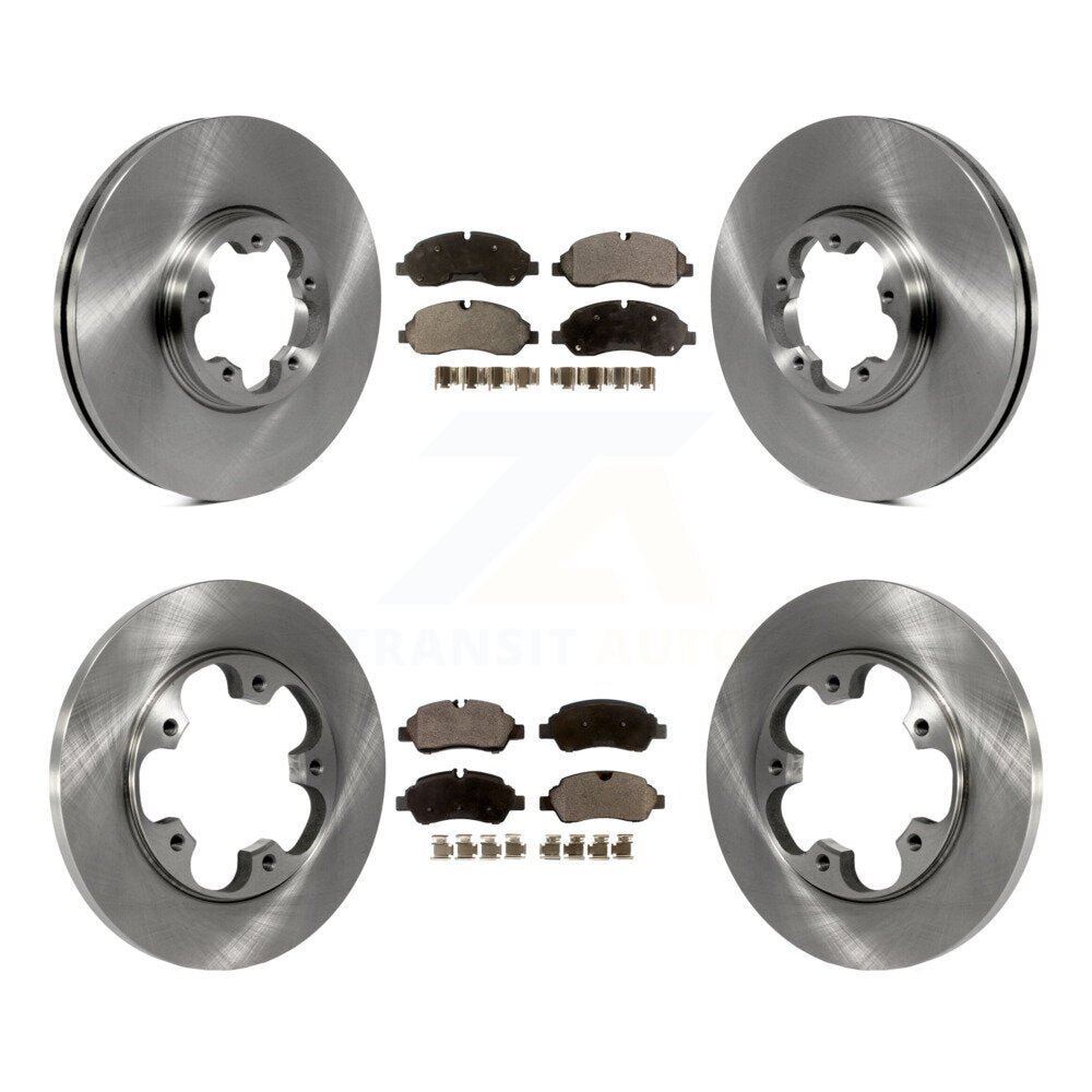 [Avant + Arrière] Kit de Disque et plaquette (semi-métallique) de frein pour Ford Transit-250 Transit-350 Transit-150 avec 5 Lug Wheels K8F-100917