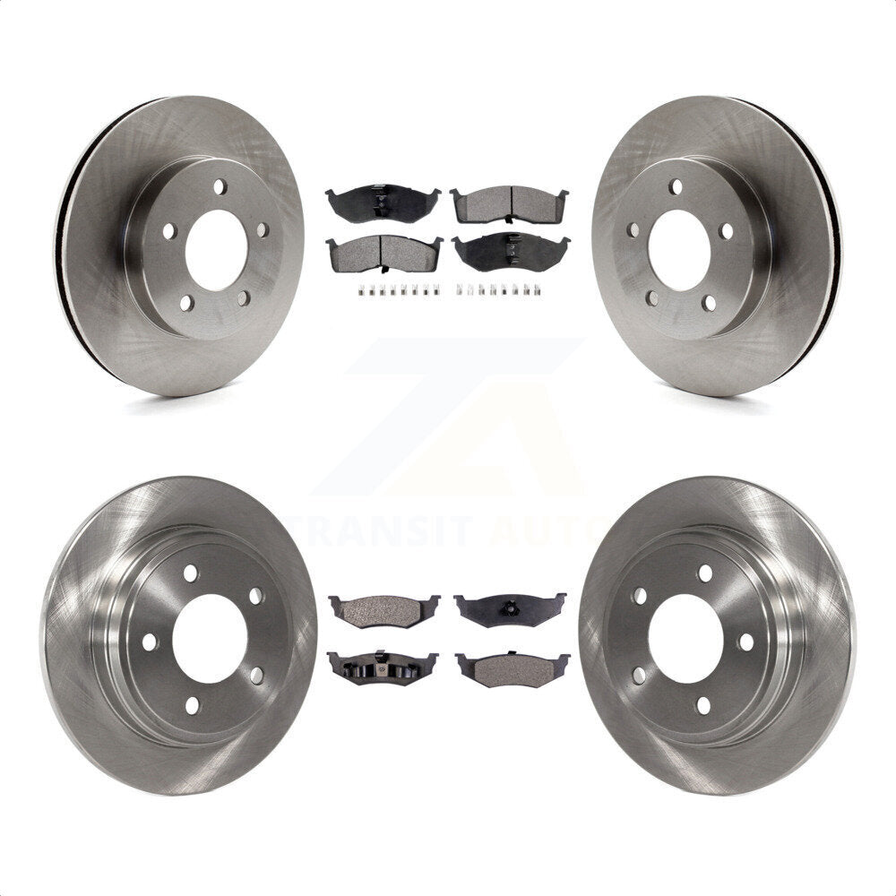 [Avant + Arrière] Kit de Disque et plaquette (semi-métallique) de frein pour Chrysler Dodge Intrepid Concorde LHS Eagle Vision New Yorker K8F-100922 par Transit Auto
