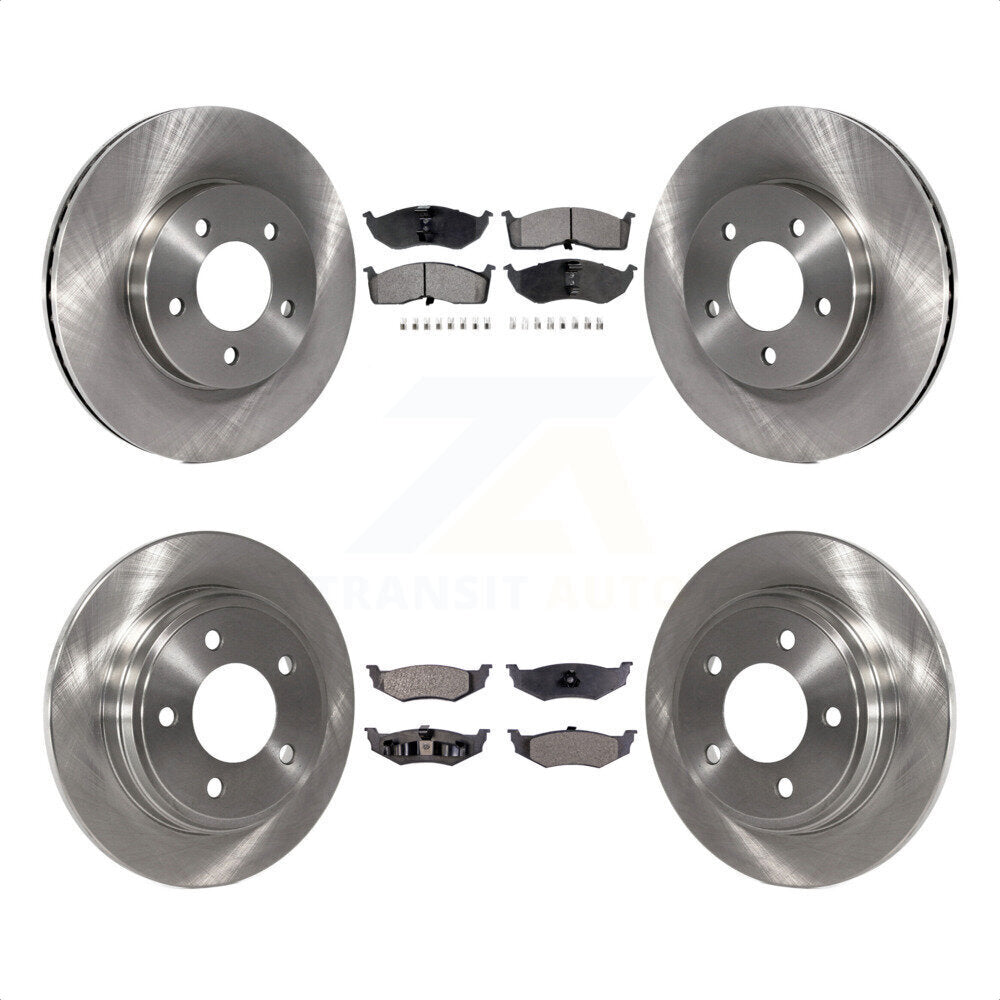[Avant + Arrière] Kit de Disque et plaquette (semi-métallique) de frein pour Chrysler Dodge Intrepid 300M Concorde LHS K8F-100928 par Transit Auto