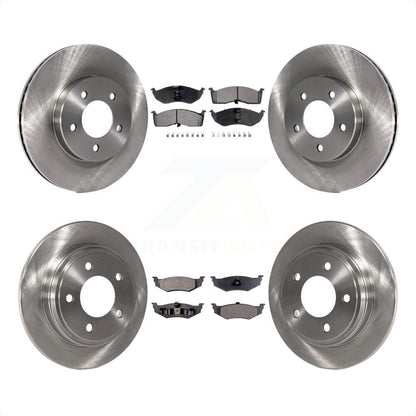 [Avant + Arrière] Kit de Disque et plaquette (semi-métallique) de frein pour Chrysler Dodge Intrepid 300M Concorde LHS K8F-100928 par Transit Auto