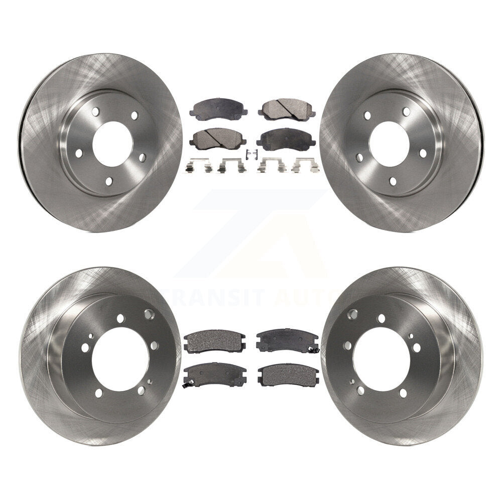 [Avant + Arrière] Kit de Disque et plaquette (semi-métallique) de frein pour Chrysler Sebring Mitsubishi Dodge Stratus Eclipse Galant K8F-100934