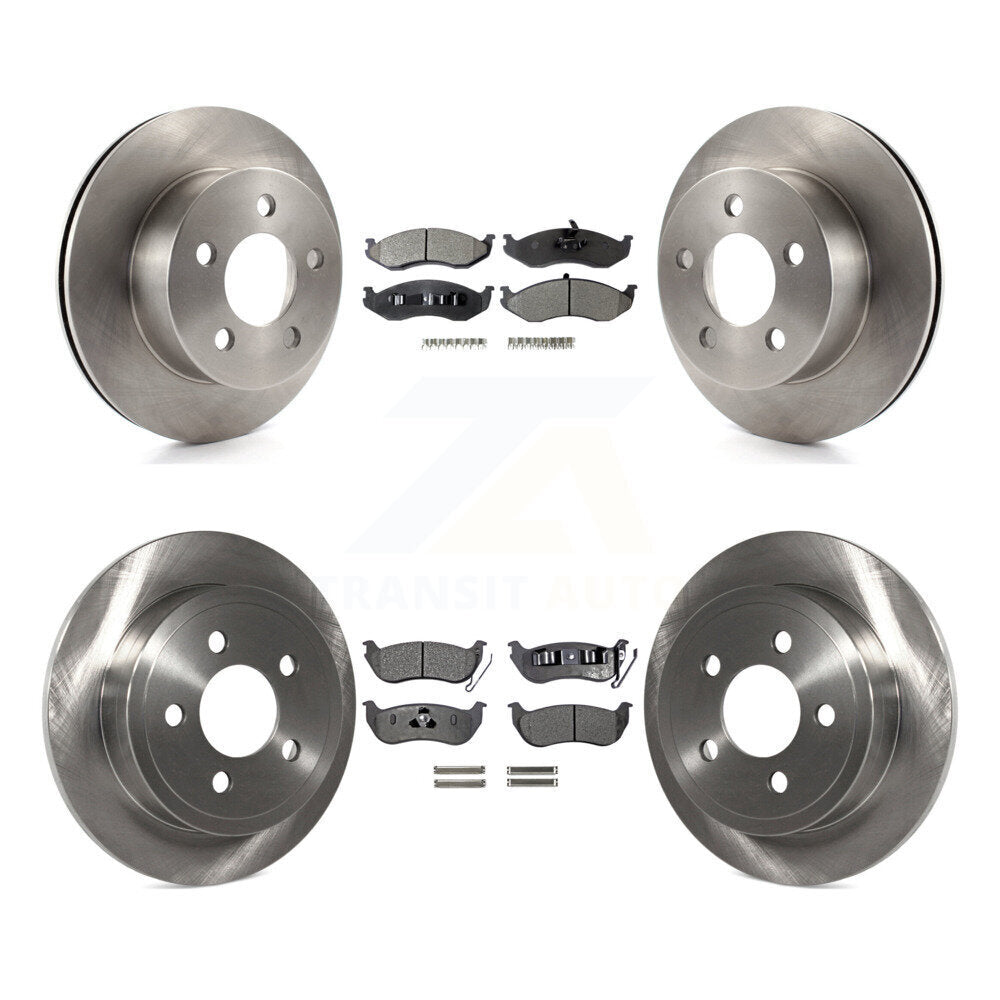 [Avant + Arrière] Kit de Disque et plaquette (semi-métallique) de frein pour Jeep Wrangler TJ rear brakes K8F-100936