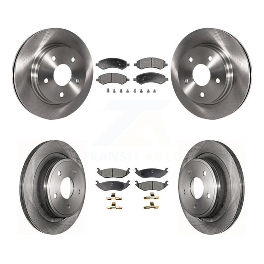[Avant + Arrière] Kit de Disque et plaquette (semi-métallique) de frein pour Ram 1500 Dodge Classic Durango Chrysler Aspen K8F-100944