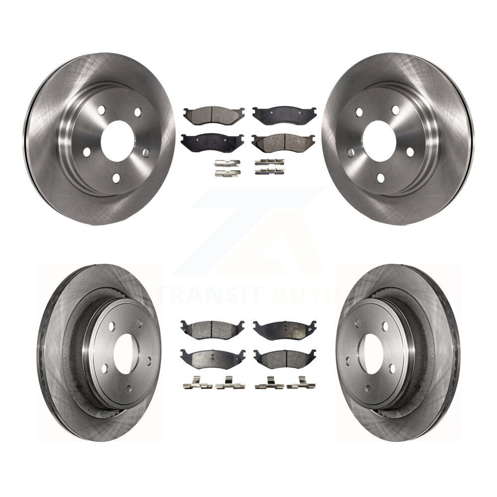 [Avant + Arrière] Kit de Disque et plaquette (semi-métallique) de frein pour Dodge Ram 1500 K8F-100945