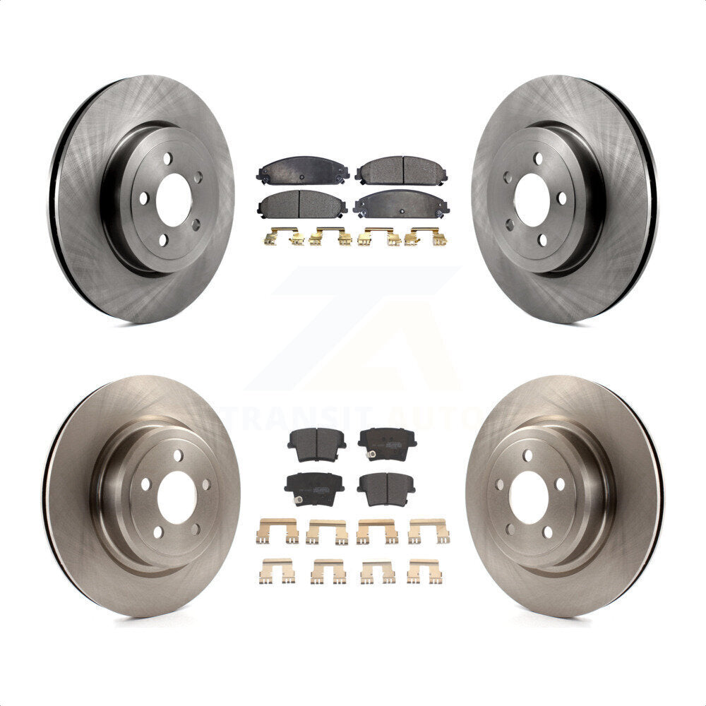 [Avant + Arrière] Kit de Disque et plaquette (semi-métallique) de frein pour Dodge Charger avec Police Package K8F-100958 par Transit Auto