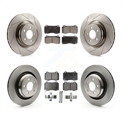 [Avant + Arrière] Kit de Disque et plaquette (semi-métallique) de frein pour Dodge Charger Chrysler 300 Challenger Magnum K8F-100960 par Transit Auto