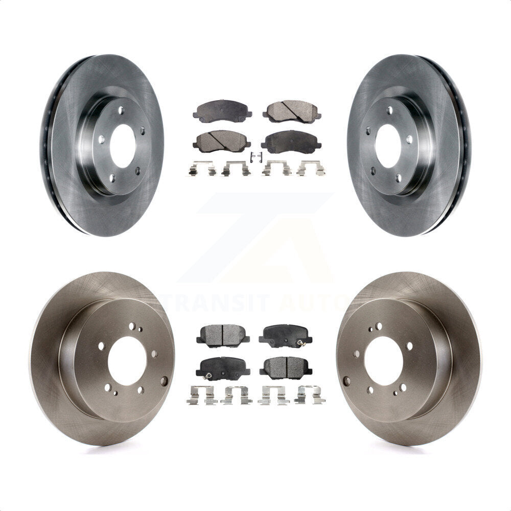 [Avant + Arrière] Kit de Disque et plaquette (semi-métallique) de frein pour 2013 Mitsubishi Outlander 3.0L K8F-100968 par Transit Auto