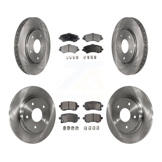 [Avant + Arrière] Kit de Disque et plaquette (semi-métallique) de frein pour Dodge Grand Caravan Chrysler Town & Country Journey Volkswagen Routan Ram C/V K8F-100974