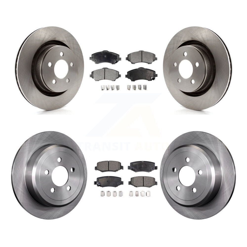 [Avant + Arrière] Kit de Disque et plaquette (semi-métallique) de frein pour Jeep Liberty Dodge Nitro avec 332mm Diameter Rotor K8F-100975