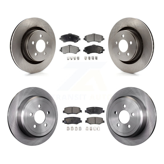 [Avant + Arrière] Kit de Disque et plaquette (semi-métallique) de frein pour Jeep Liberty Dodge Nitro avec 332mm Diameter Rotor K8F-100975
