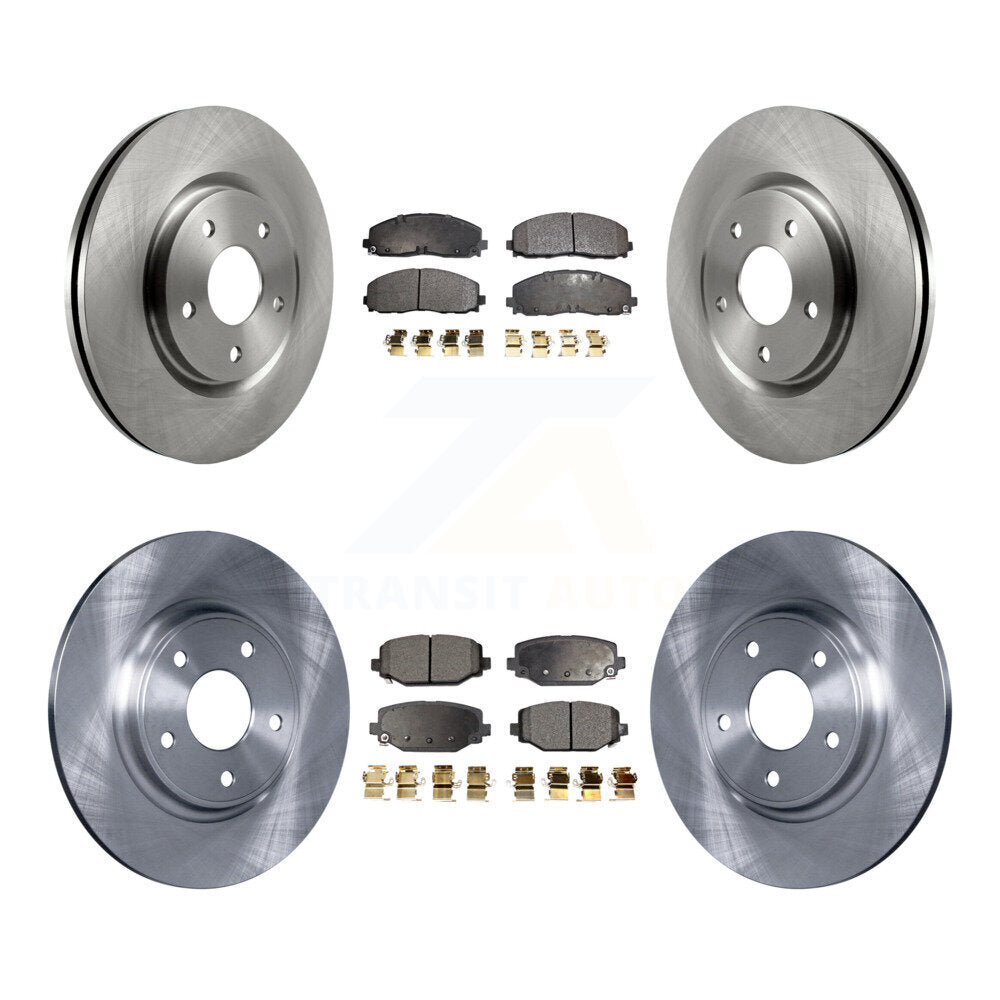 [Avant + Arrière] Kit de Disque et plaquette (semi-métallique) de frein pour Dodge Grand Caravan Journey Chrysler Town & Country Ram C/V Volkswagen Routan K8F-100985