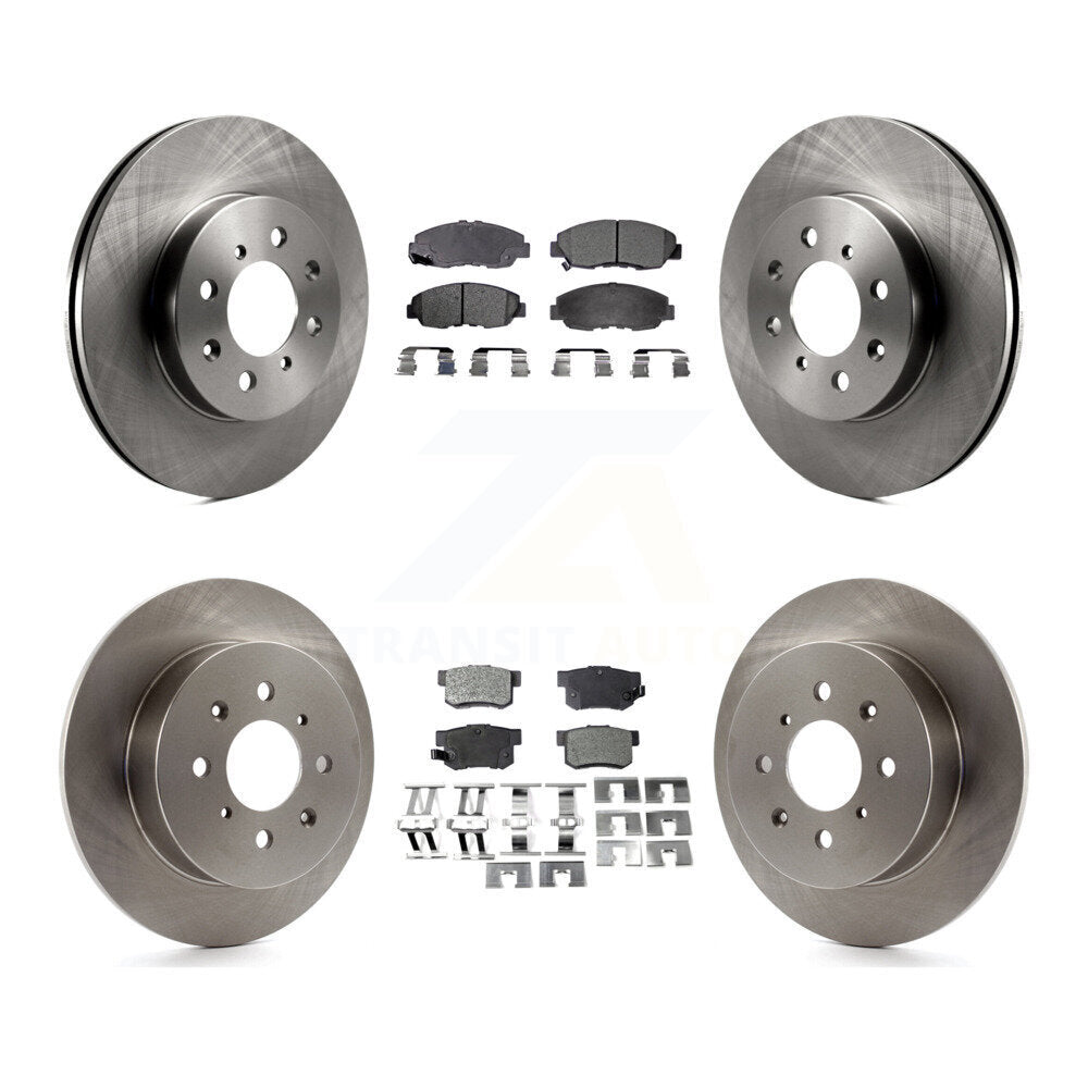 [Avant + Arrière] Kit de Disque et plaquette (semi-métallique) de frein pour Honda Civic Acura EL K8F-101002