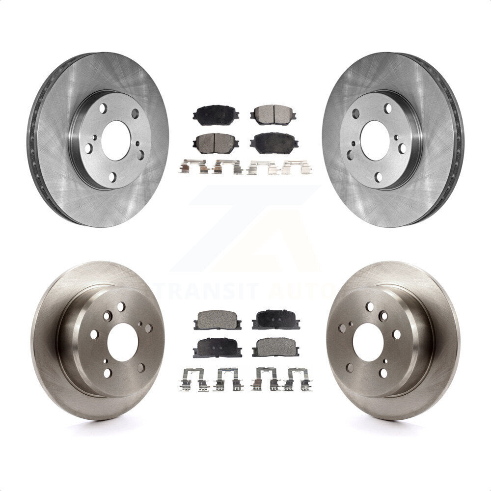 [Avant + Arrière] Kit de Disque et plaquette (semi-métallique) de frein pour 2005-2006 Toyota Camry Base LE Vehicles Manufactured In Japan K8F-101017 par Transit Auto
