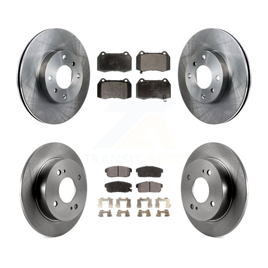 [Avant + Arrière] Kit de Disque et plaquette (semi-métallique) de frein pour 2002 Nissan Sentra 2.5L avec 4 Piston Caliper K8F-101023