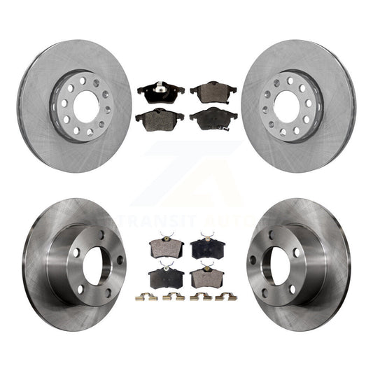 [Avant + Arrière] Kit de Disque et plaquette (semi-métallique) de frein pour 1999 Volkswagen Passat FWD From Chassis VIN #3BX124708 K8F-101024