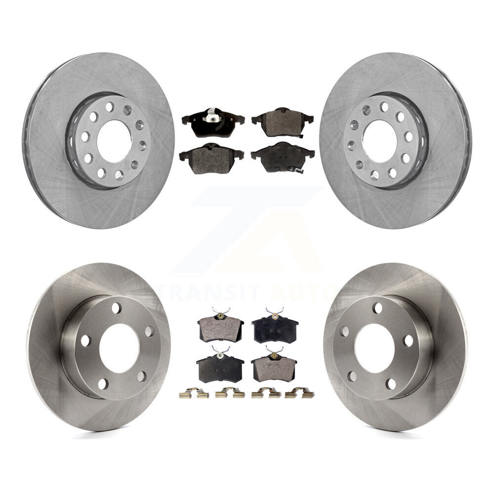 [Avant + Arrière] Kit de Disque et plaquette (semi-métallique) de frein pour 1999 Volkswagen Passat AWD From Chassis VIN #3BX124708 K8F-101025
