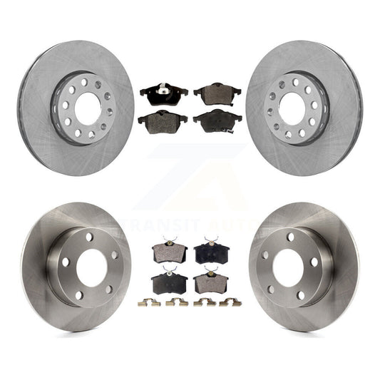 [Avant + Arrière] Kit de Disque et plaquette (semi-métallique) de frein pour 1999 Volkswagen Passat AWD From Chassis VIN #3BX124708 K8F-101025