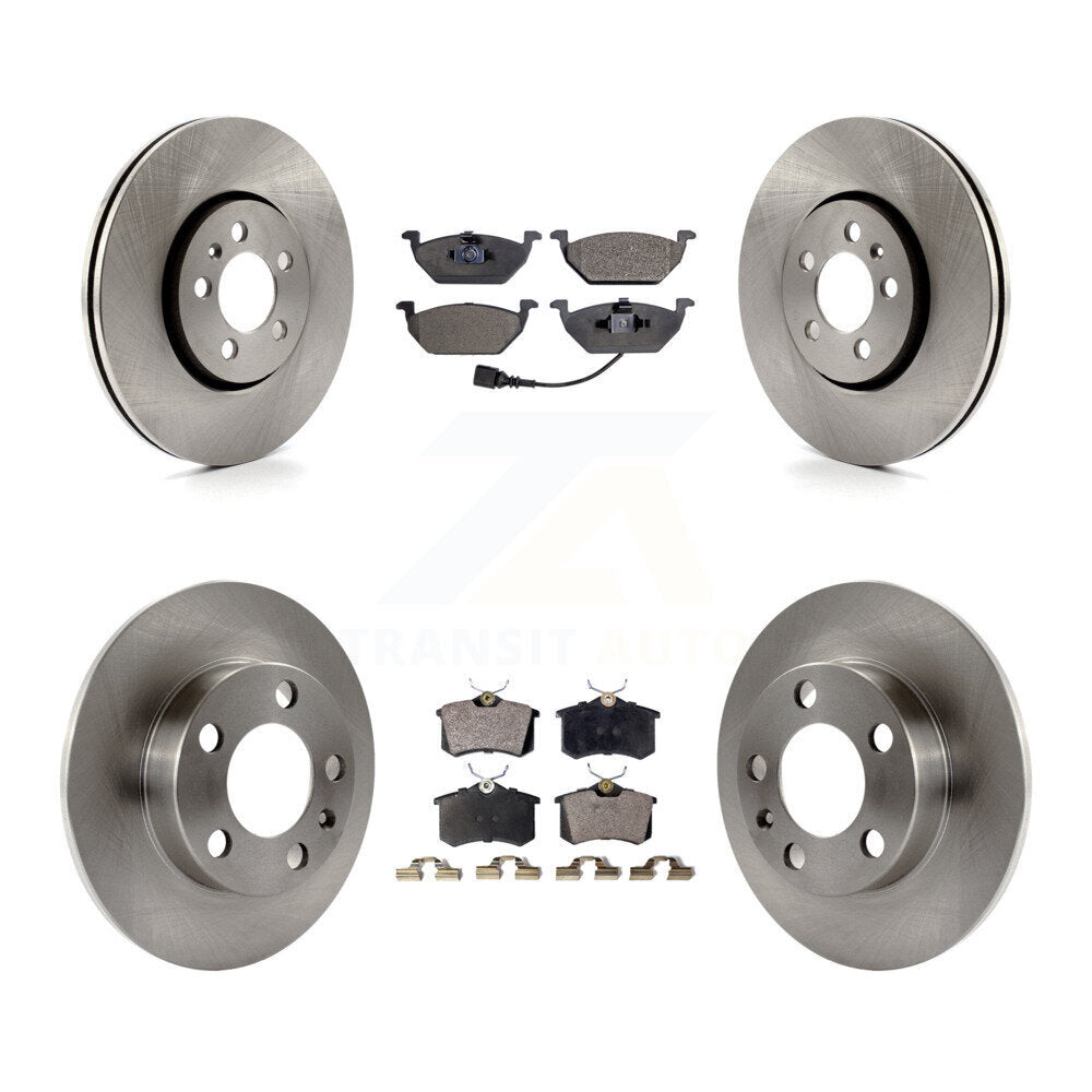[Avant + Arrière] Kit de Disque et plaquette (semi-métallique) de frein pour 2000-2001 Volkswagen Golf 2.0L avec 288mm Diameter Rotor K8F-101081
