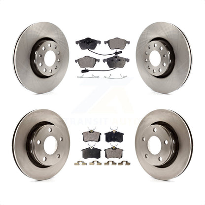 [Avant + Arrière] Kit de Disque et plaquette (semi-métallique) de frein pour 2002-2003 Audi S6 avec 312mm Diameter Rotor K8F-101092 par Transit Auto