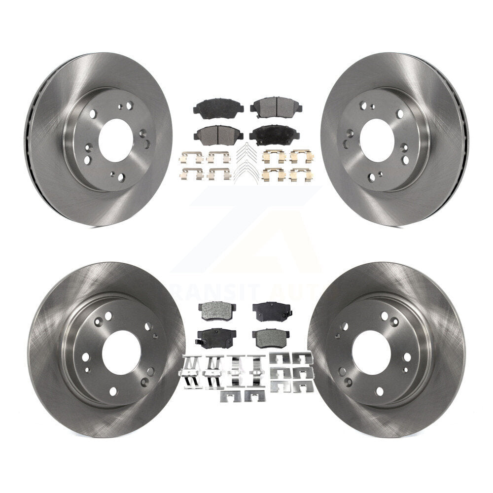 [Avant + Arrière] Kit de Disque et plaquette (semi-métallique) de frein pour Honda Civic K8F-101117
