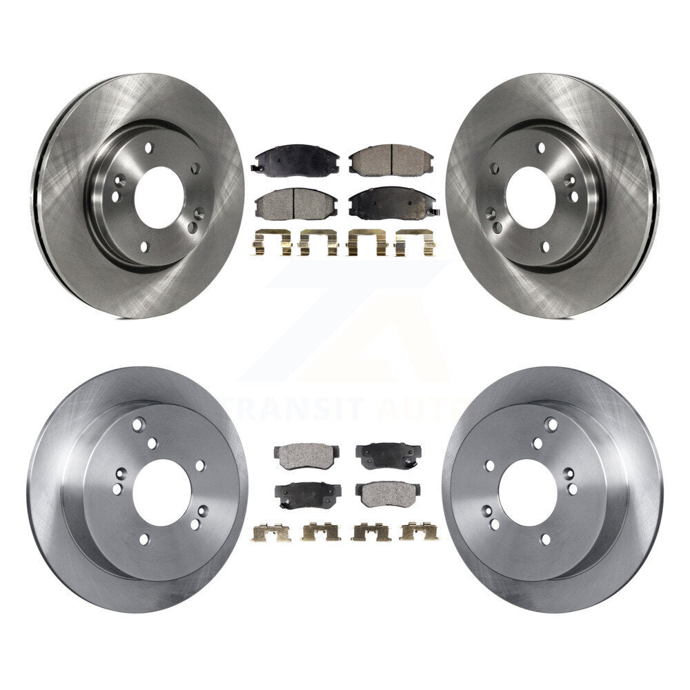[Avant + Arrière] Kit de Disque et plaquette (semi-métallique) de frein pour 2001-2006 Hyundai Santa Fe avec 276mm Diameter Rotor K8F-101134