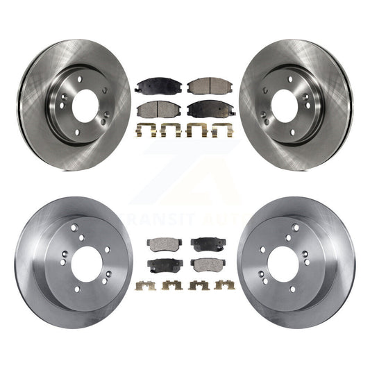 [Avant + Arrière] Kit de Disque et plaquette (semi-métallique) de frein pour 2001-2006 Hyundai Santa Fe avec 276mm Diameter Rotor K8F-101134