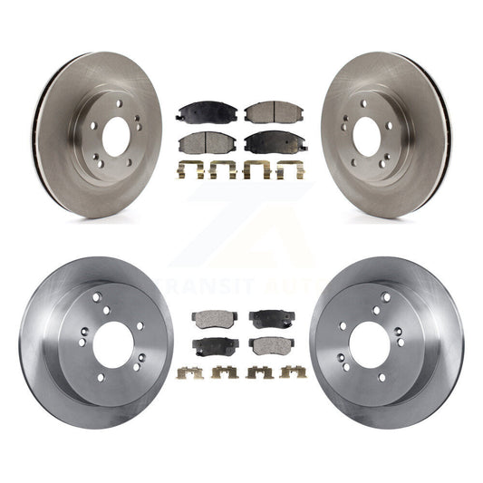 [Avant + Arrière] Kit de Disque et plaquette (semi-métallique) de frein pour 2001-2006 Hyundai Santa Fe avec 294mm Diameter Rotor K8F-101135