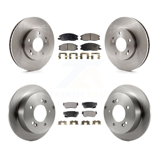 [Avant + Arrière] Kit de Disque et plaquette (semi-métallique) de frein pour Hyundai XG350 XG300 K8F-101136 par Transit Auto