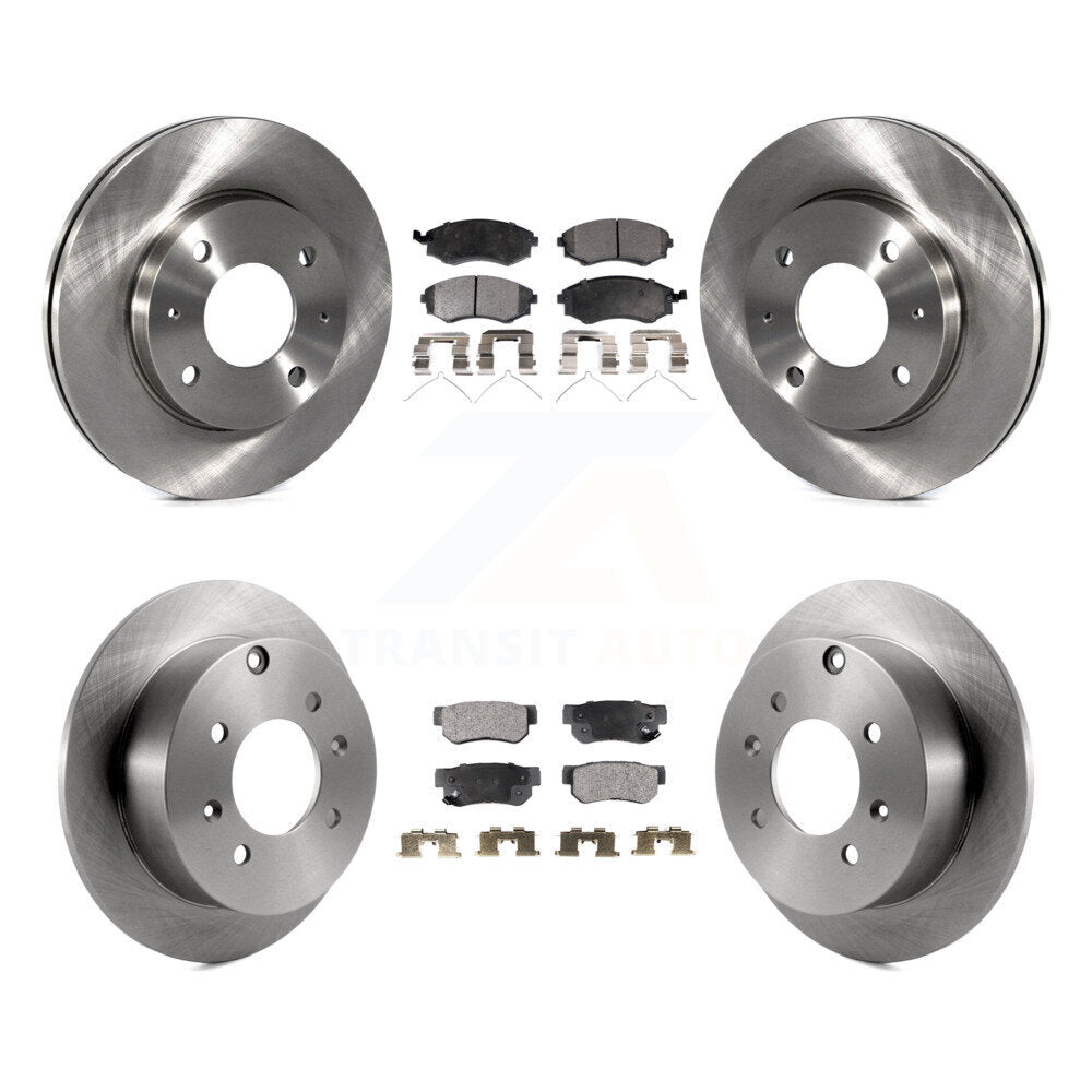 [Avant + Arrière] Kit de Disque et plaquette (semi-métallique) de frein pour Hyundai Sonata Kia Optima Magentis K8F-101142