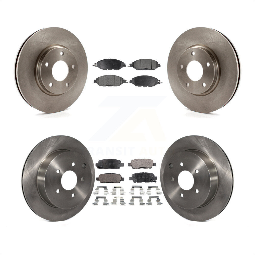 [Avant + Arrière] Kit de Disque et plaquette (semi-métallique) de frein pour 2016 Nissan Pathfinder From 11 15 K8F-101145 par Transit Auto
