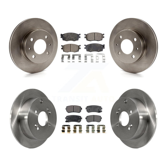 [Avant + Arrière] Kit de Disque et plaquette (semi-métallique) de frein pour 2006 Hyundai Accent Hatchback K8F-101161