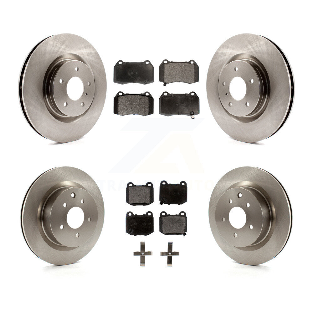 [Avant + Arrière] Kit de Disque et plaquette (semi-métallique) de frein pour Nissan 350Z Infiniti G35 INFINITI avec Brembo Brakes K8F-101171